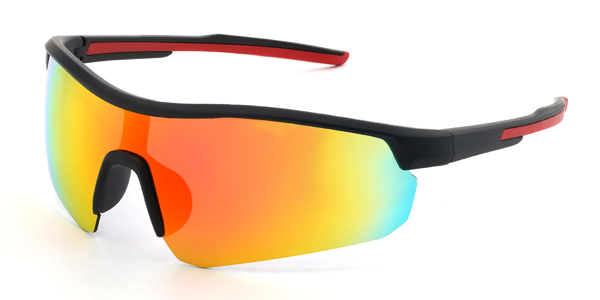 Black/Orange-Mirror Gaia Glasses - Cycling Glasses