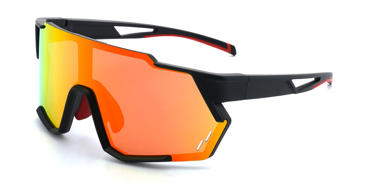 Black/Orange-Mirror Brennan Glasses - Cycling Glasses