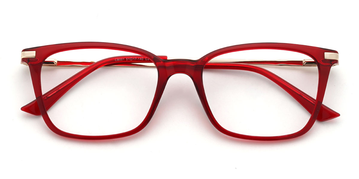 Piros Jacobi Szemüveg - Rectangle Glasses