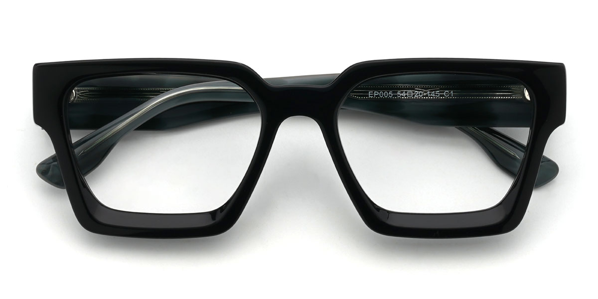 Fekete Lumi Szemüveg - Rectangle Glasses