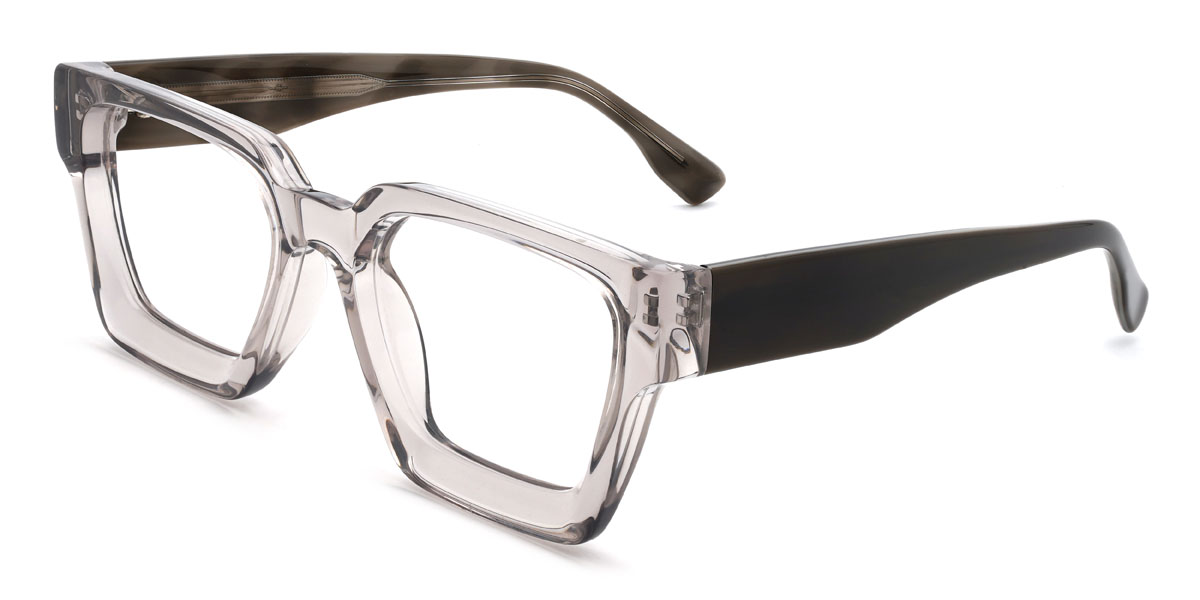 Gris clair Lumi Lunettes - Rectangle Glasses