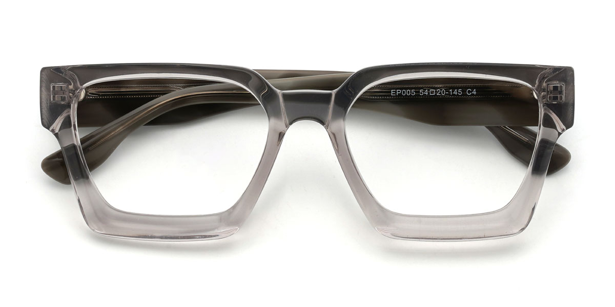 Gris clair Lumi Lunettes - Rectangle Glasses