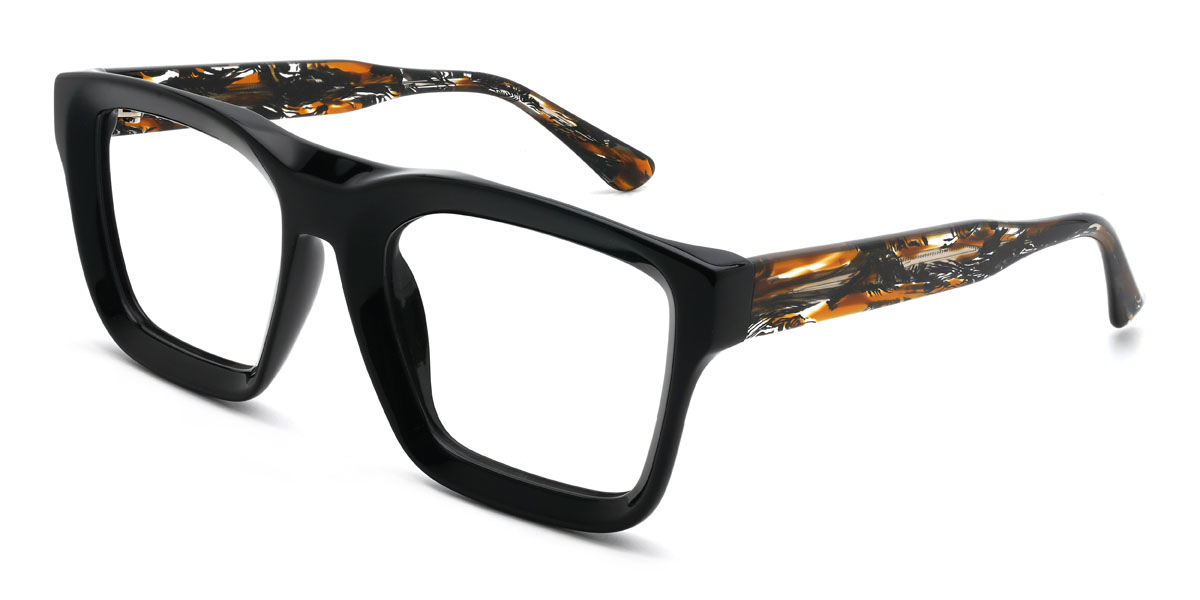 Schwarz Kiya Brille - Rectangle Glasses