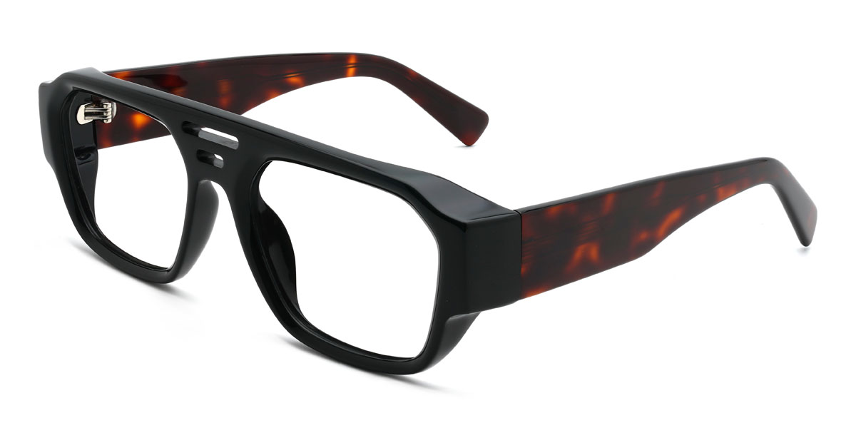 Schwarz Derick Brille - Aviator Glasses