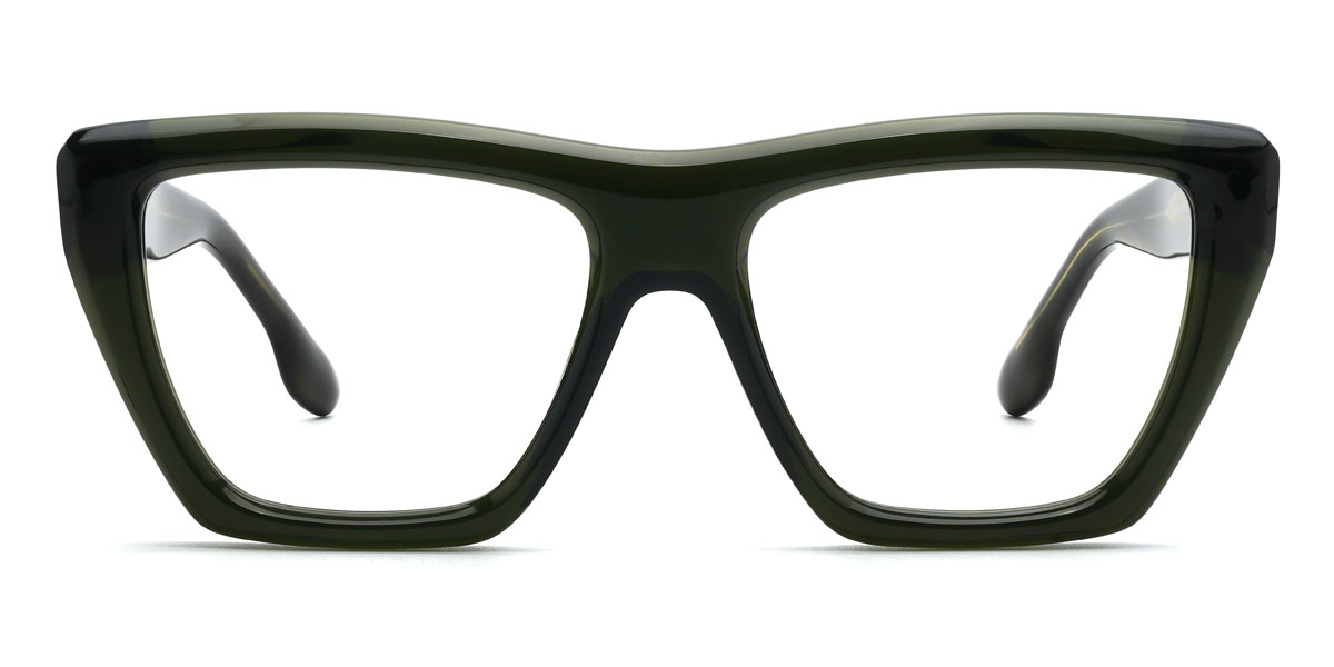 Profond Vert Austen Lunettes - Rectangle Glasses