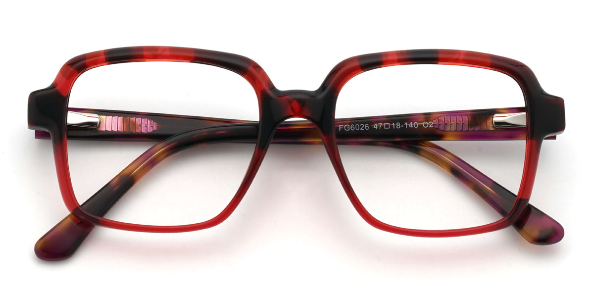 Rot Schildpatt Micaela Brille - Rectangle Glasses