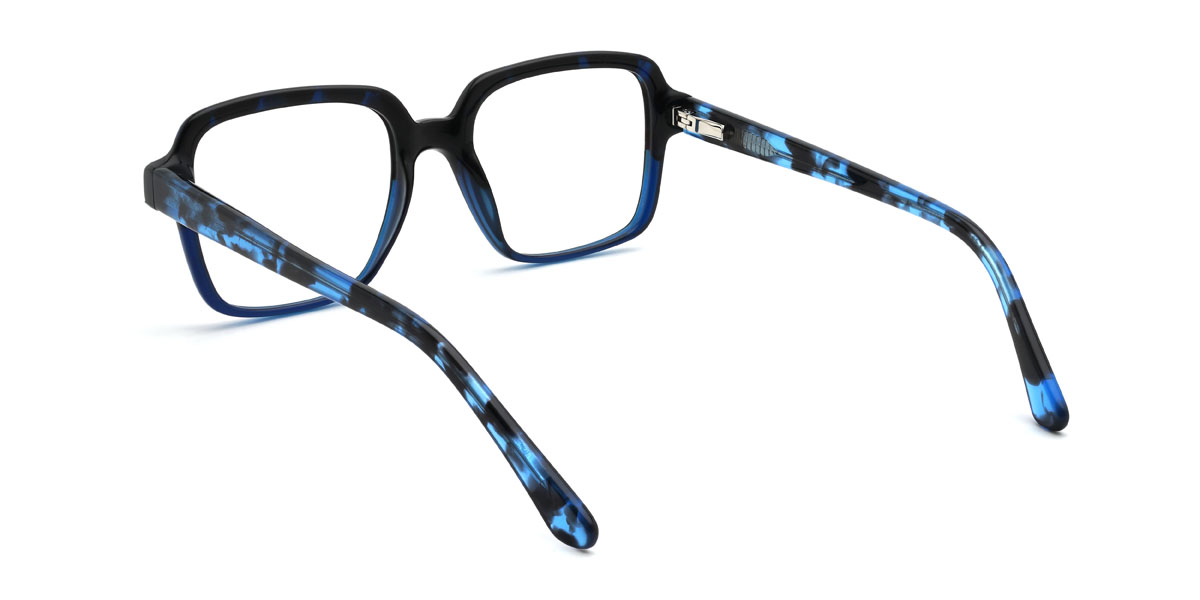 Blau Schildpatt, Micaela Brille - Rectangle Glasses