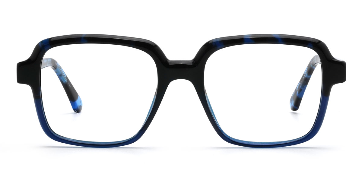 Blau Schildpatt, Micaela Brille - Rectangle Glasses