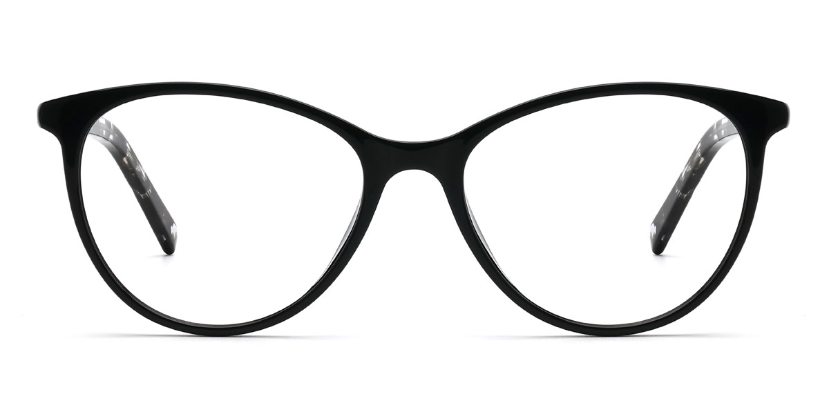 Black Shania - Oval Glasses