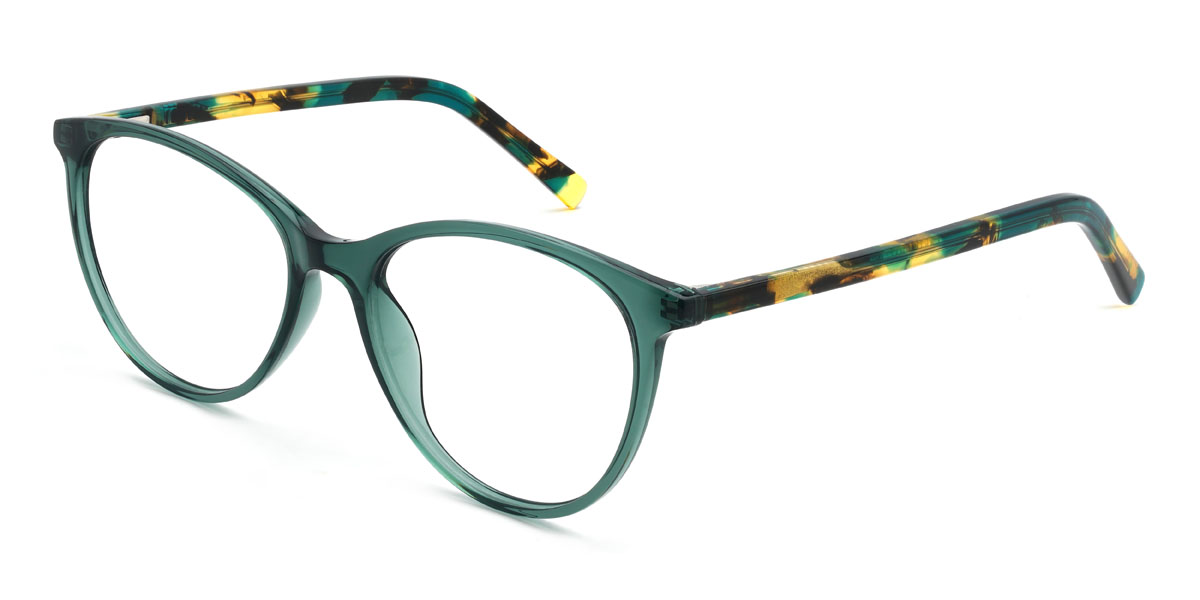 Green Shania Glasses - Oval Glasses
