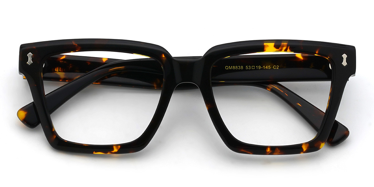 Tortoiseshell Claira Glasses - Rectangle Glasses