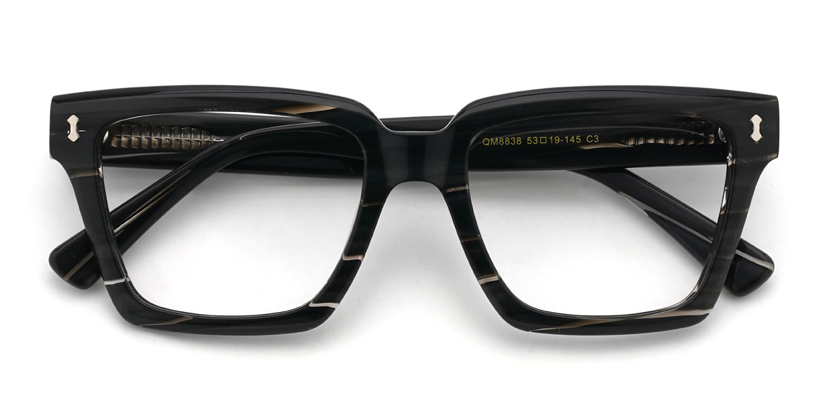 Noir Écaille de tortue Claira Lunettes - Rectangle Glasses