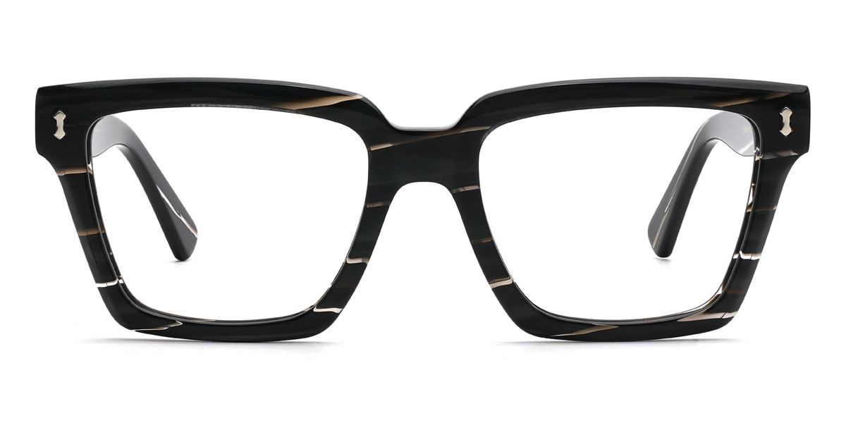 Noir Écaille de tortue Claira Lunettes - Rectangle Glasses