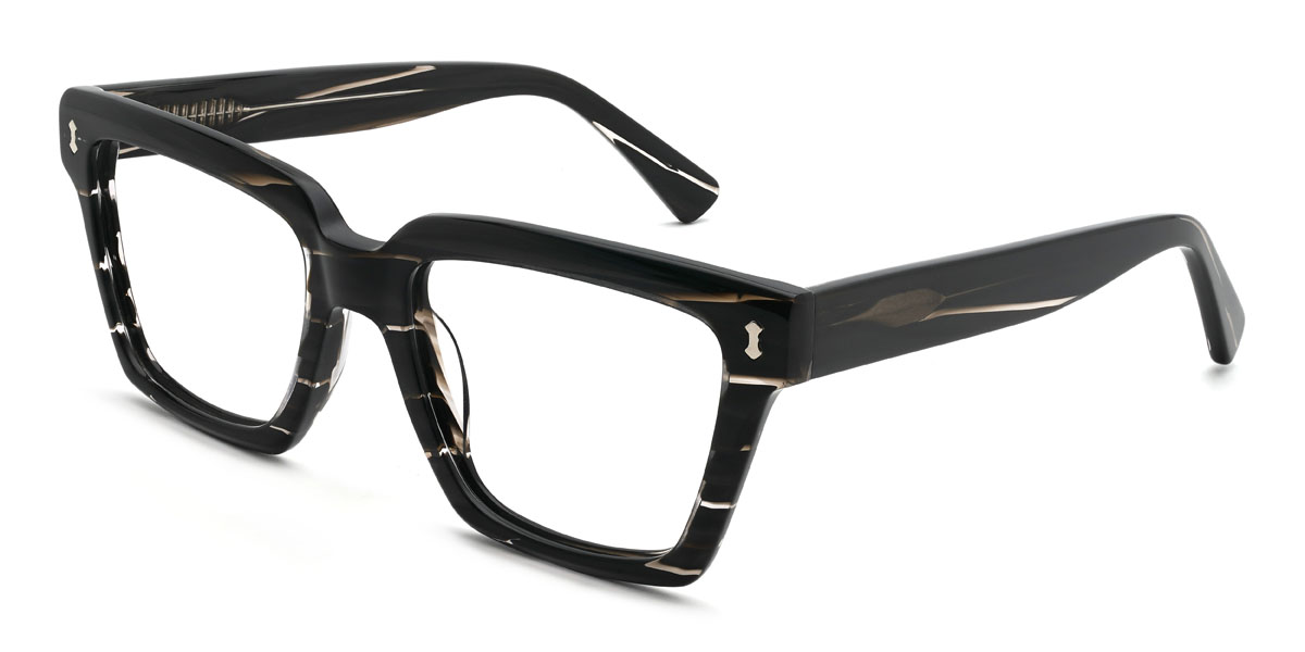 Noir Écaille de tortue Claira Lunettes - Rectangle Glasses