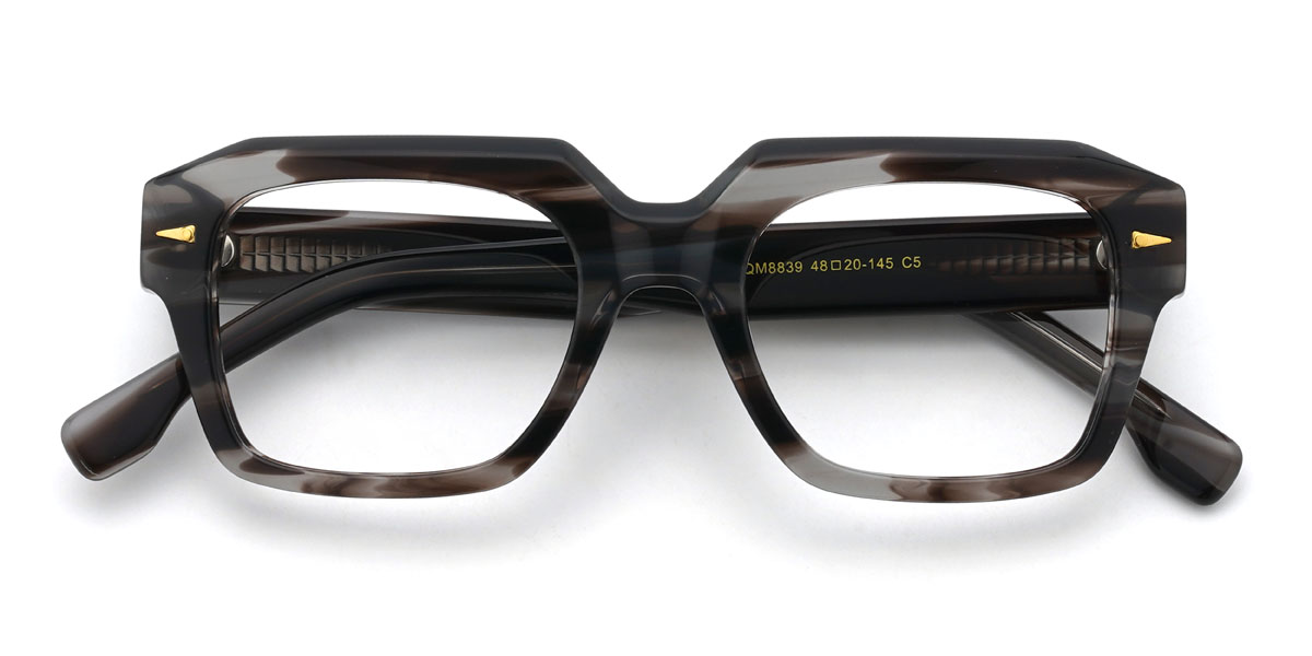 Black Tortoiseshell Amberly Glasses - Rectangle Glasses