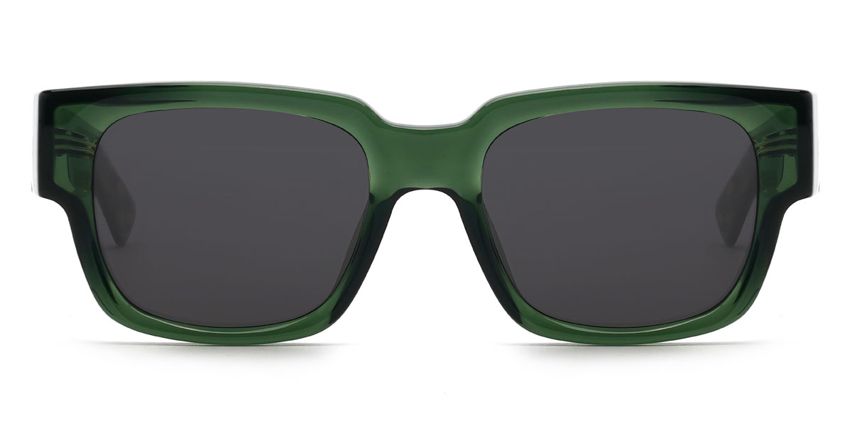 Green Grey Haroun Glasses - Rectangle Sunglasses