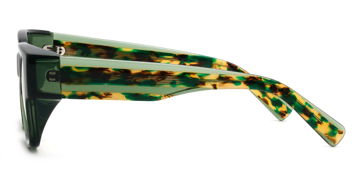 Green Grey Haroun Glasses - Rectangle Sunglasses