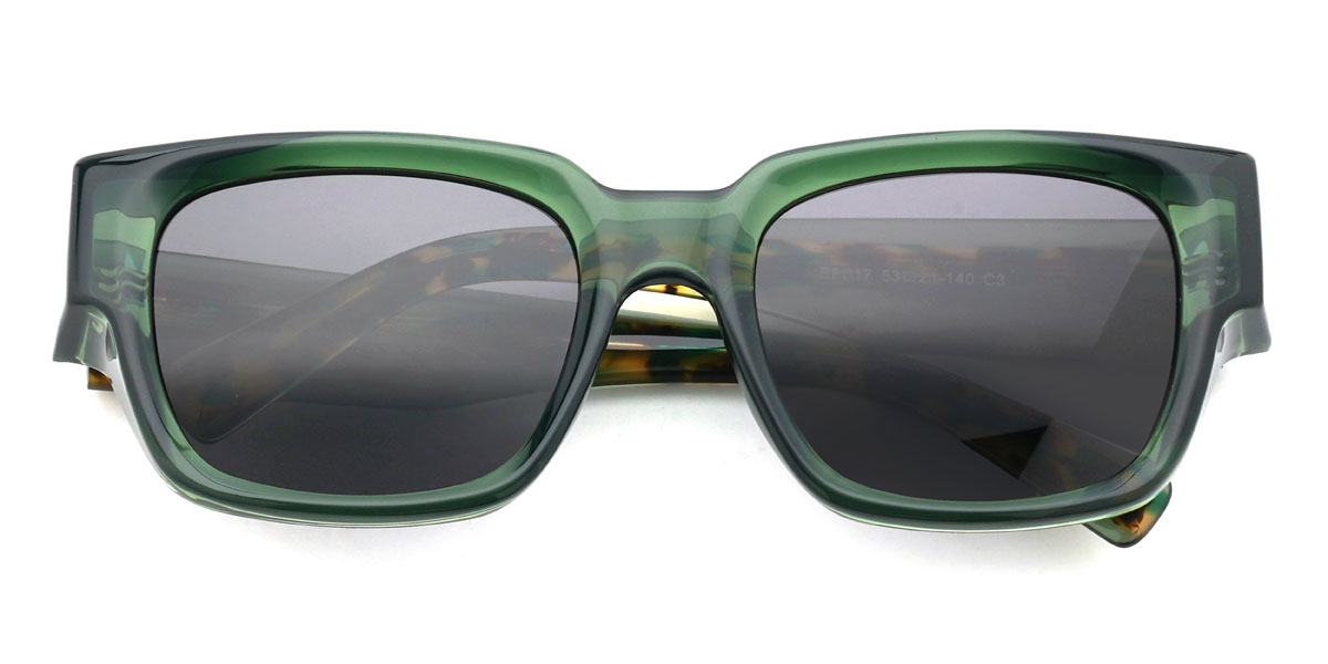 Green Grey Haroun Glasses - Rectangle Sunglasses
