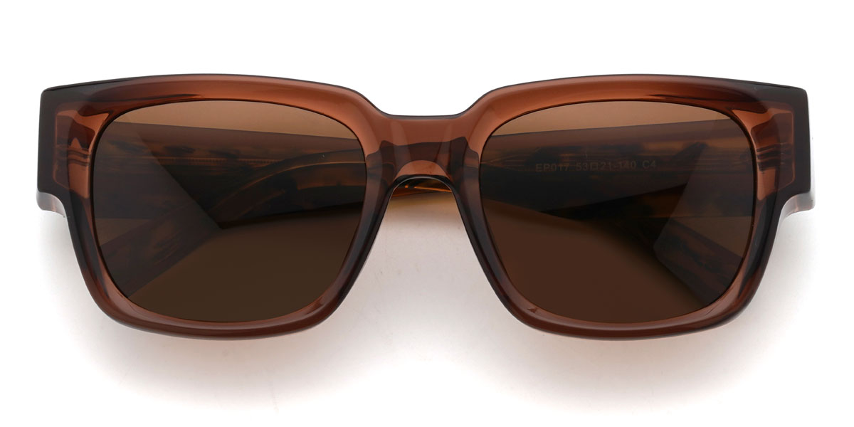 Brown Brown Haroun Glasses - Rectangle Sunglasses