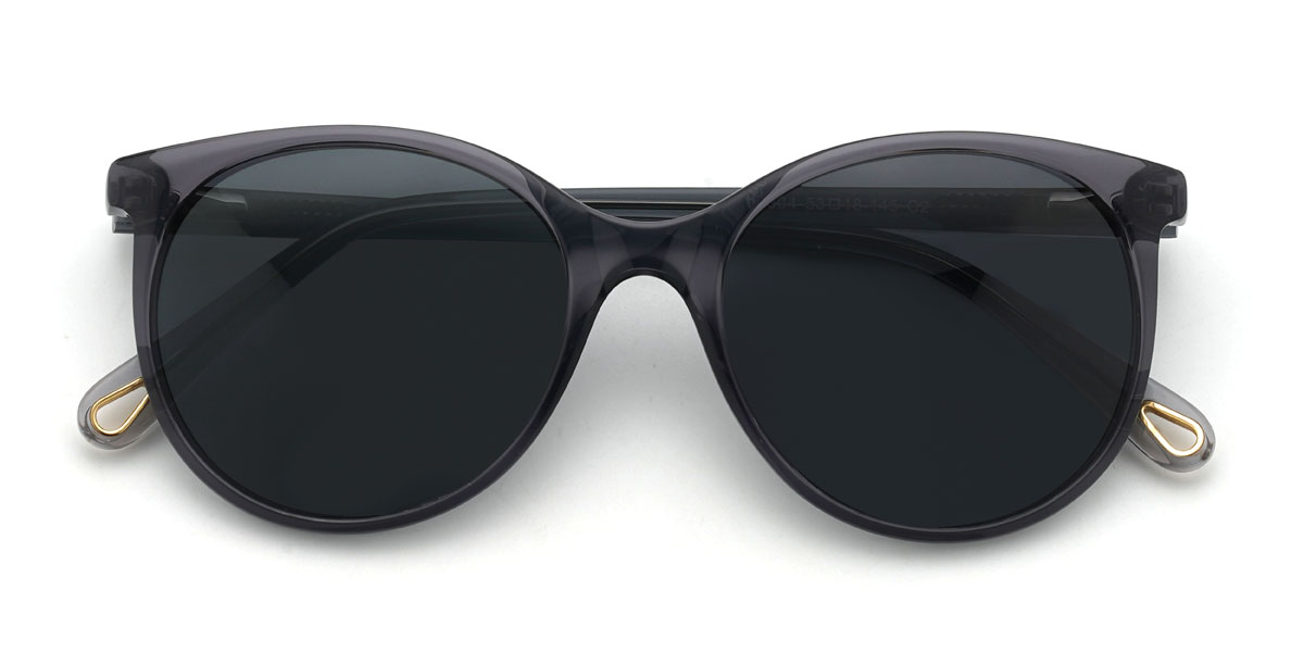 Grey Grey Zaydan Glasses - Oval Sunglasses