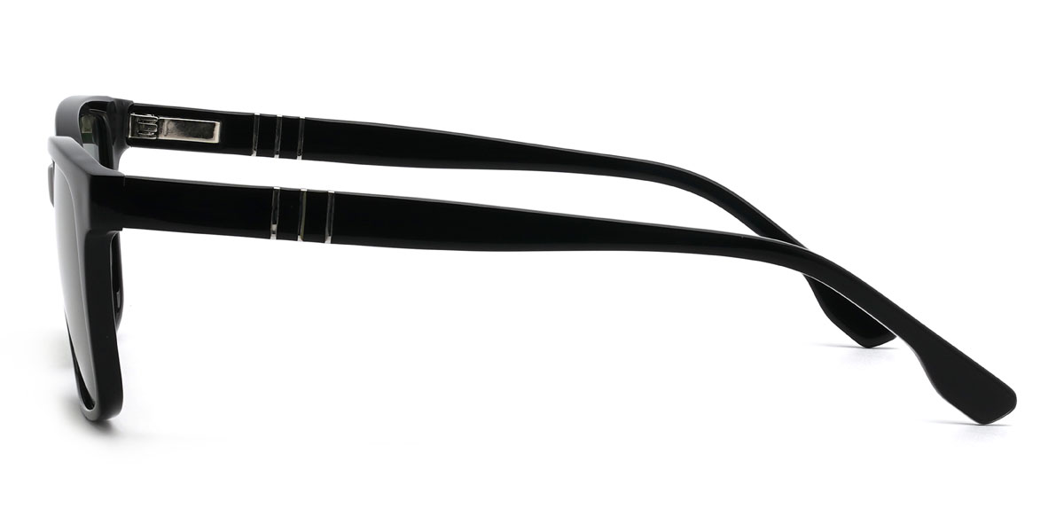 Black Dark Green Octavius Glasses - Rectangle Sunglasses