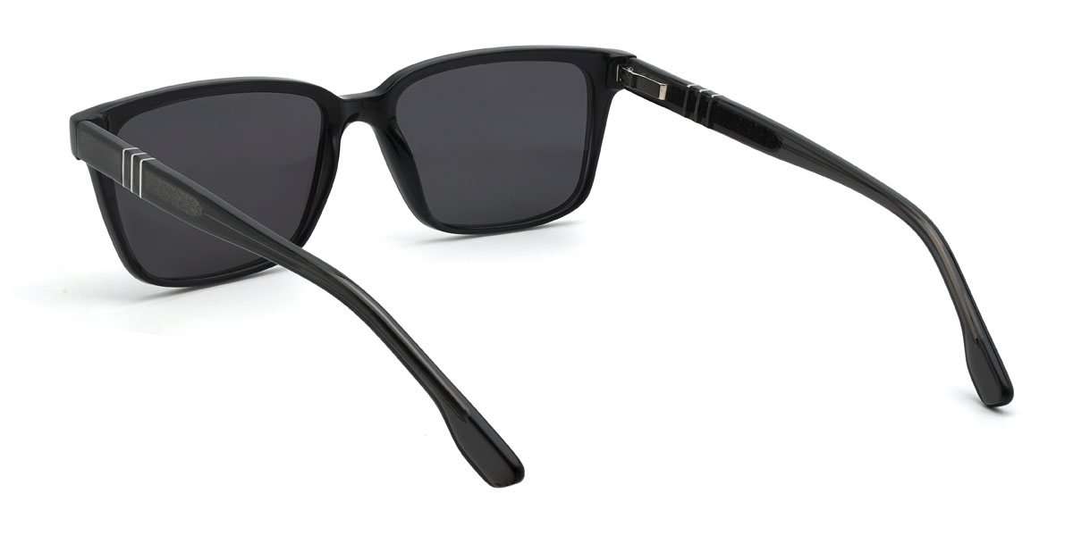 Black Grey Octavius Glasses - Rectangle Sunglasses
