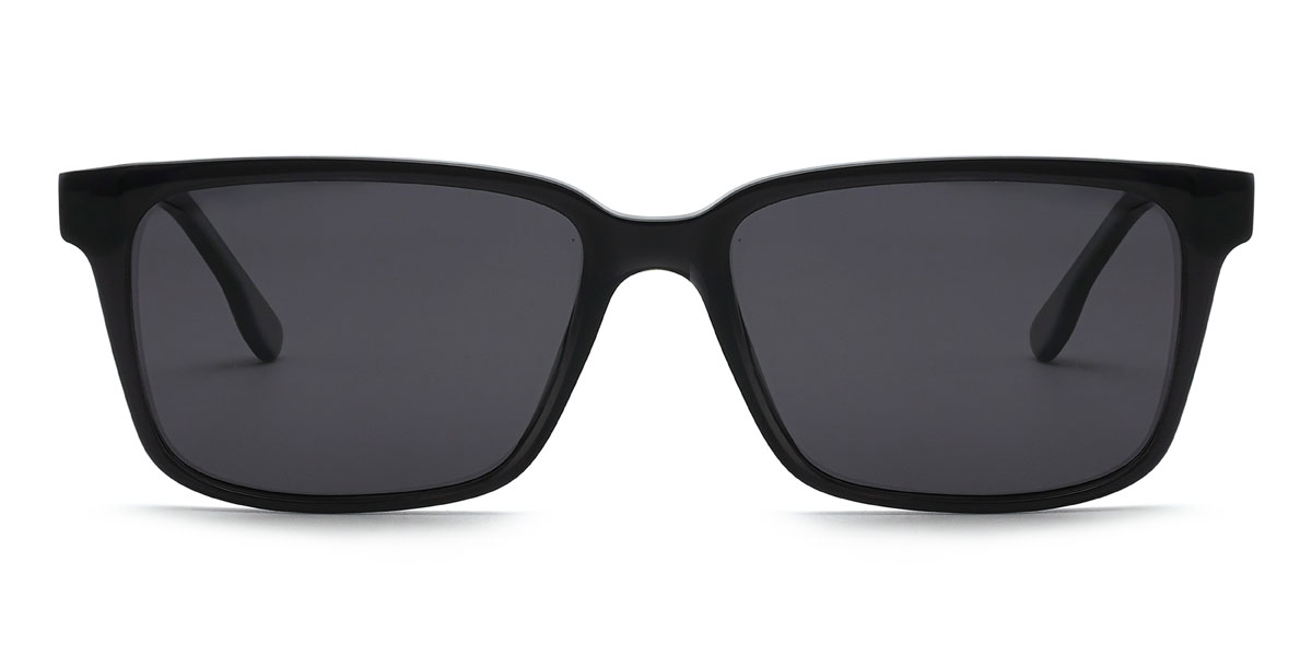 Black Grey Octavius Glasses - Rectangle Sunglasses
