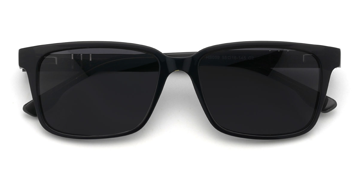 Black Grey Octavius Glasses - Rectangle Sunglasses