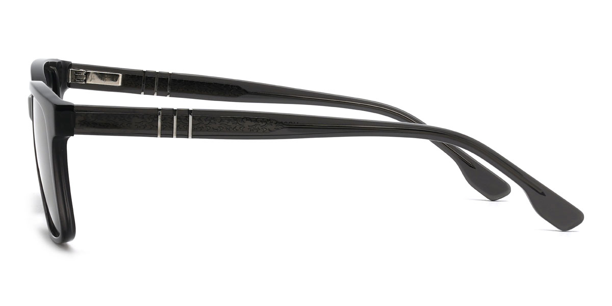 Black Grey Octavius Glasses - Rectangle Sunglasses