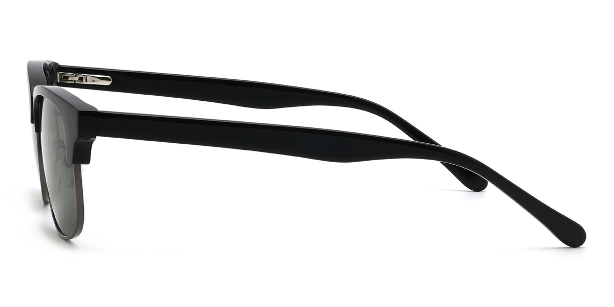 Black Dark Green Fayrouz Glasses - Rectangle Sunglasses