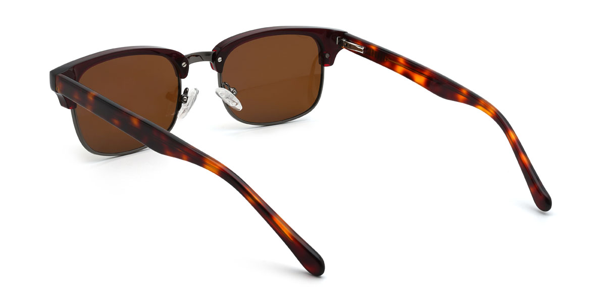Brown Brown Fayrouz Glasses - Rectangle Sunglasses