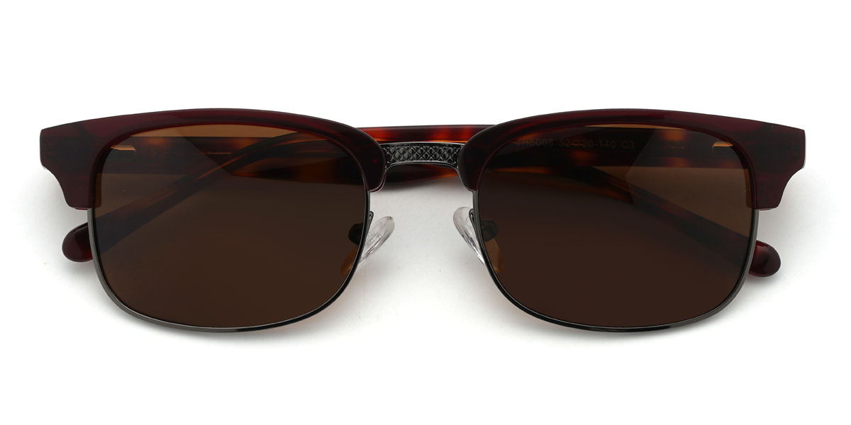 Brown Brown Fayrouz Glasses - Rectangle Sunglasses