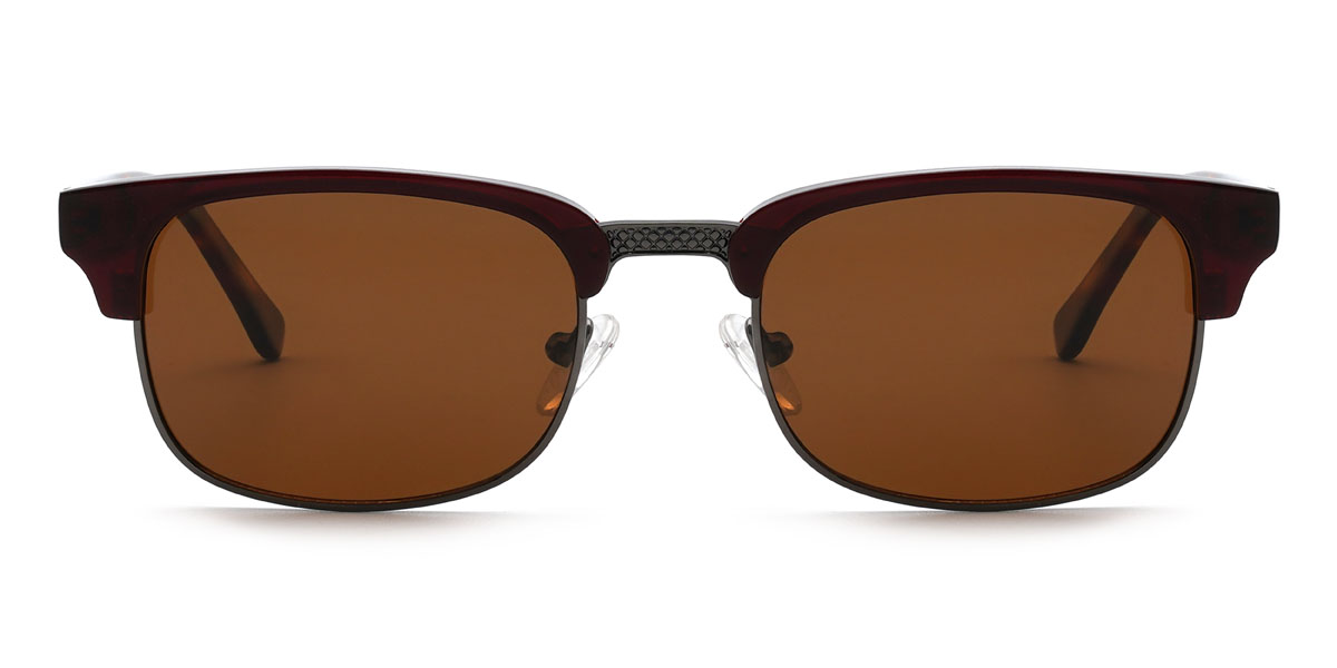 Brown Brown Fayrouz Glasses - Rectangle Sunglasses