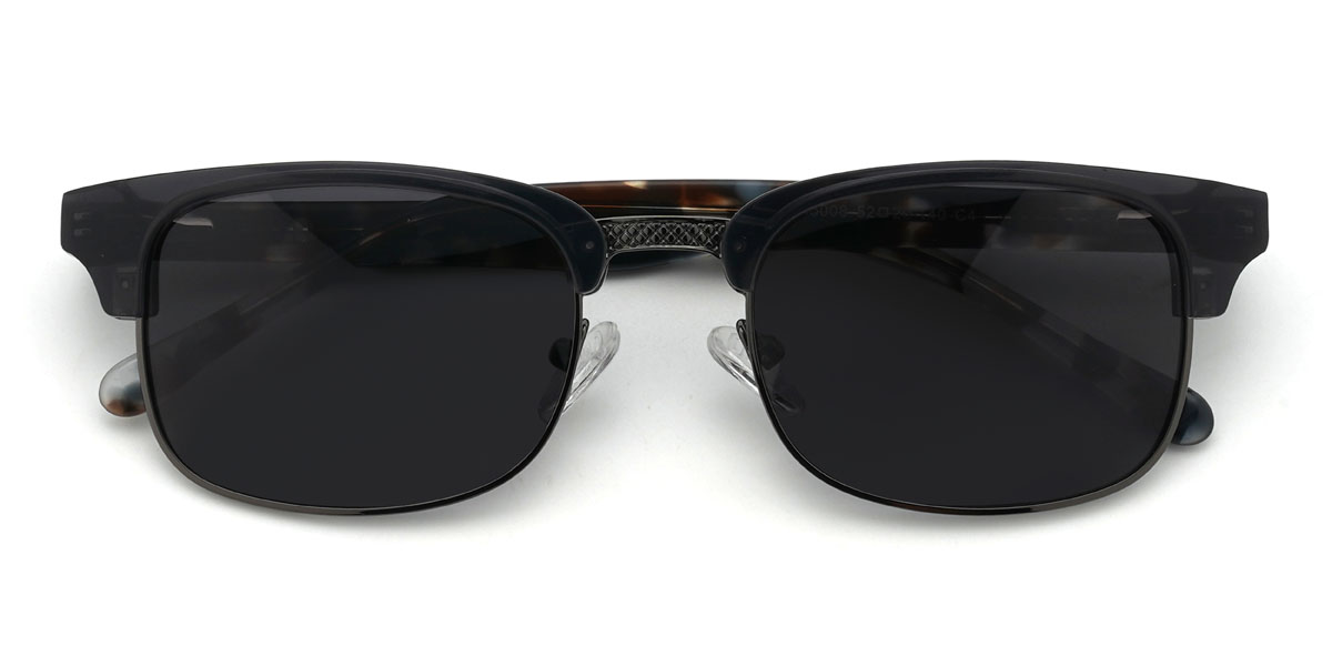Black Grey Fayrouz Glasses - Rectangle Sunglasses