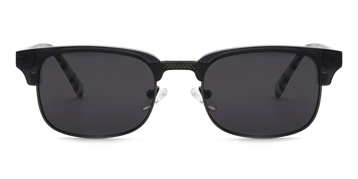 Black Grey Fayrouz Glasses - Rectangle Sunglasses
