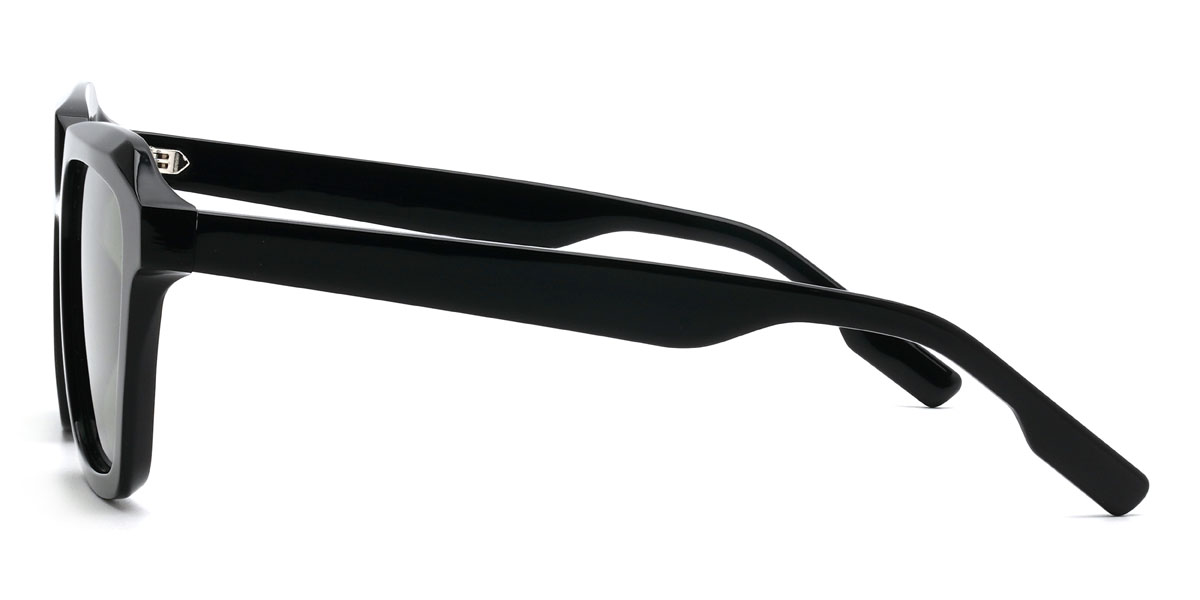 Black Dark Green Emarie Glasses - Square Sunglasses