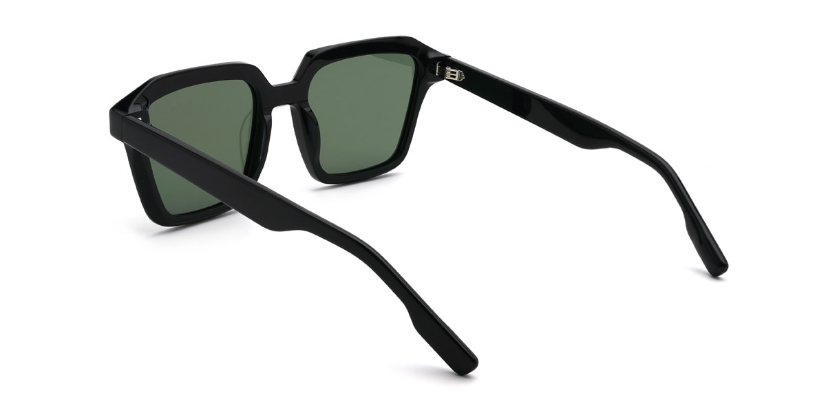 Black Dark Green Emarie Glasses - Square Sunglasses