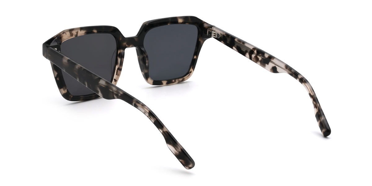 Black Tortoiseshell Grey Emarie Glasses - Square Sunglasses