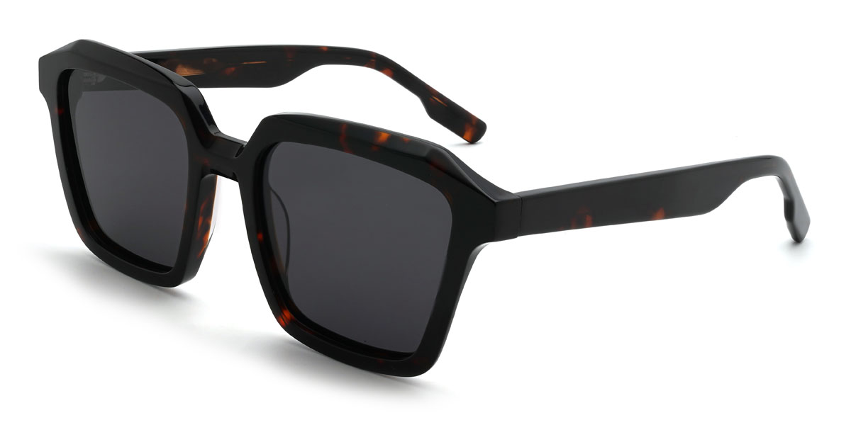 Schildpatt Grau Emarie Brille - Square Sunglasses