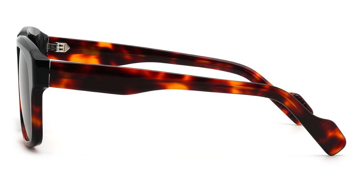 Black Tortoiseshell Gradual Grey Jonathon Glasses - Rectangle Sunglasses