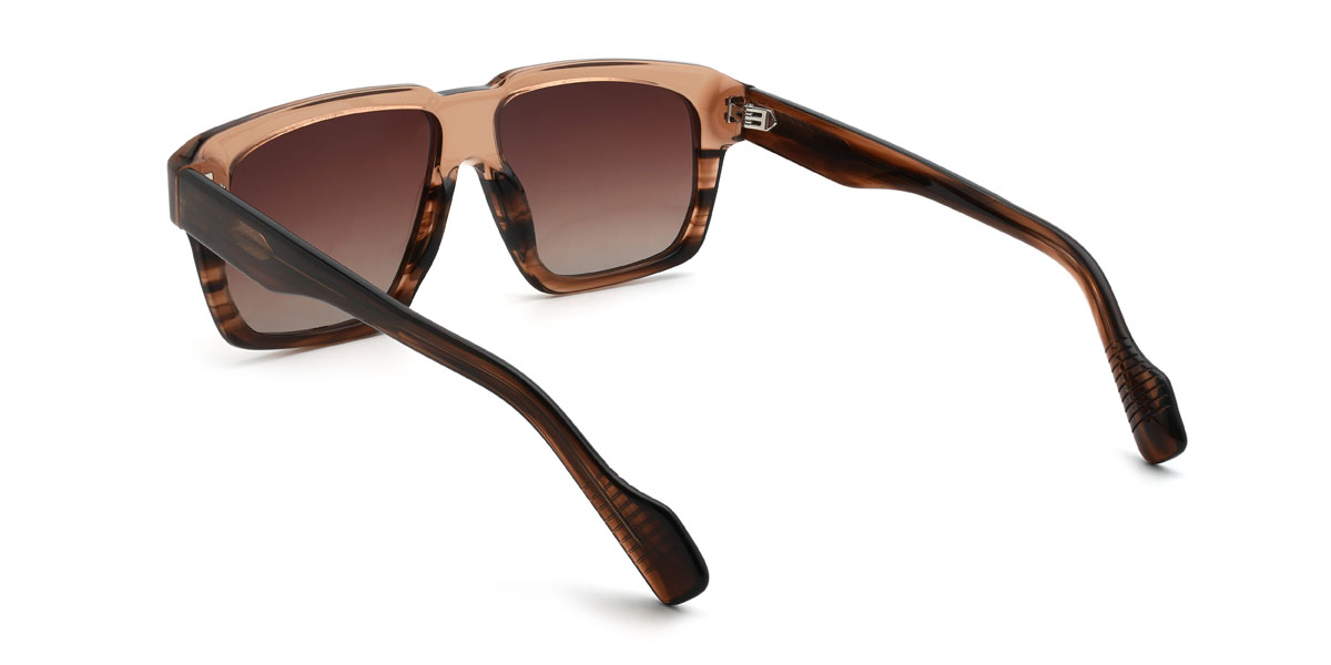 Tawny Woodgrain Brown Jonathon Glasses - Rectangle Sunglasses