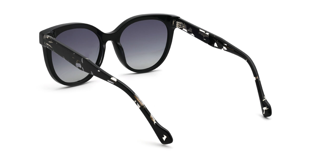 Schwarz Gradual Grau Hridhaan Brille - Oval Sunglasses