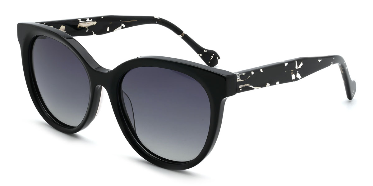 Schwarz Gradual Grau Hridhaan Brille - Oval Sunglasses