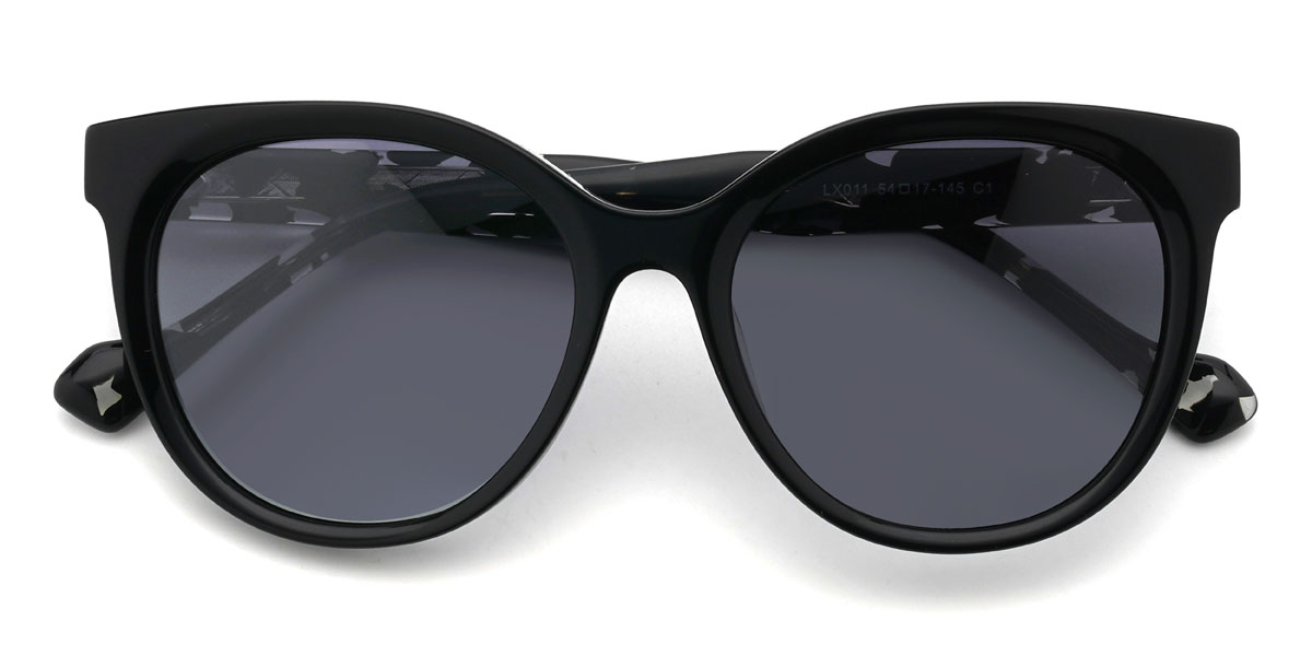 Schwarz Gradual Grau Hridhaan Brille - Oval Sunglasses