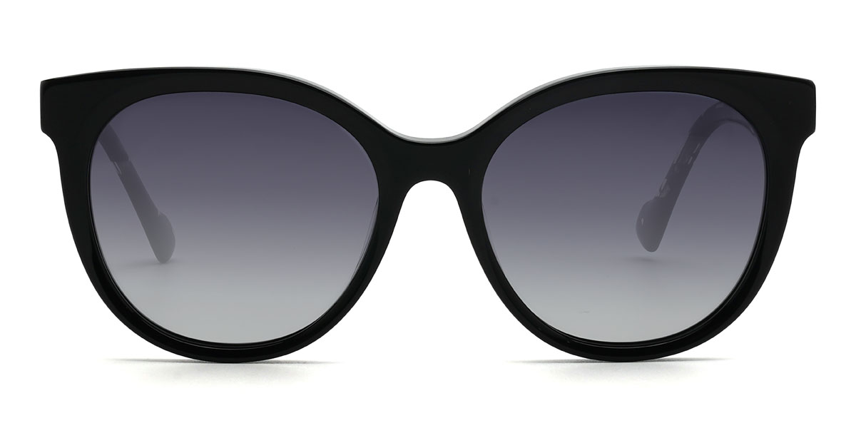 Schwarz Gradual Grau Hridhaan Brille - Oval Sunglasses