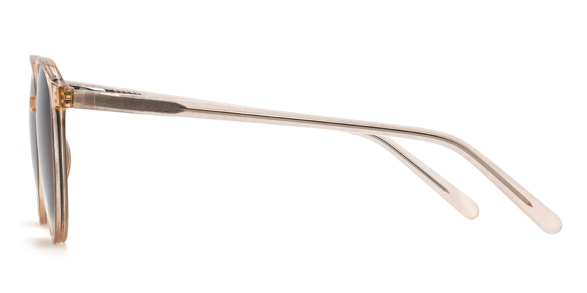 Champagne Brun Livia Lunettes - Oval Sunglasses