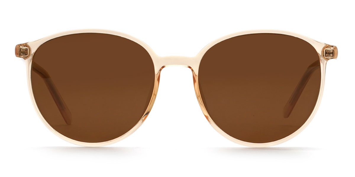 Champagne Brun Livia - Oval Sunglasses