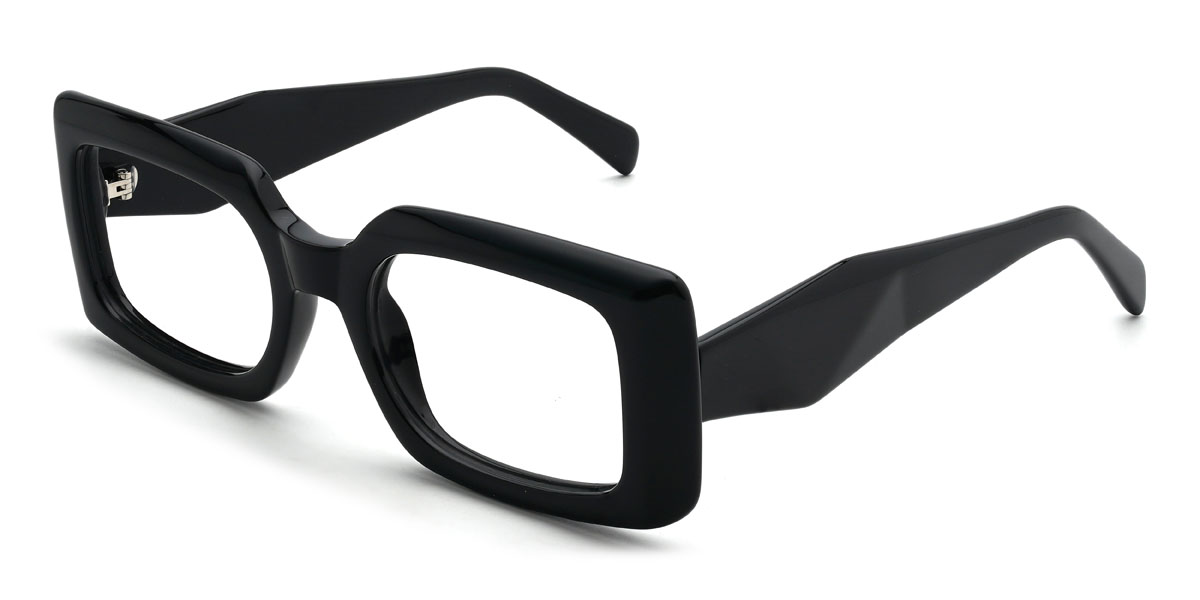 Black Justine Glasses - Rectangle Glasses