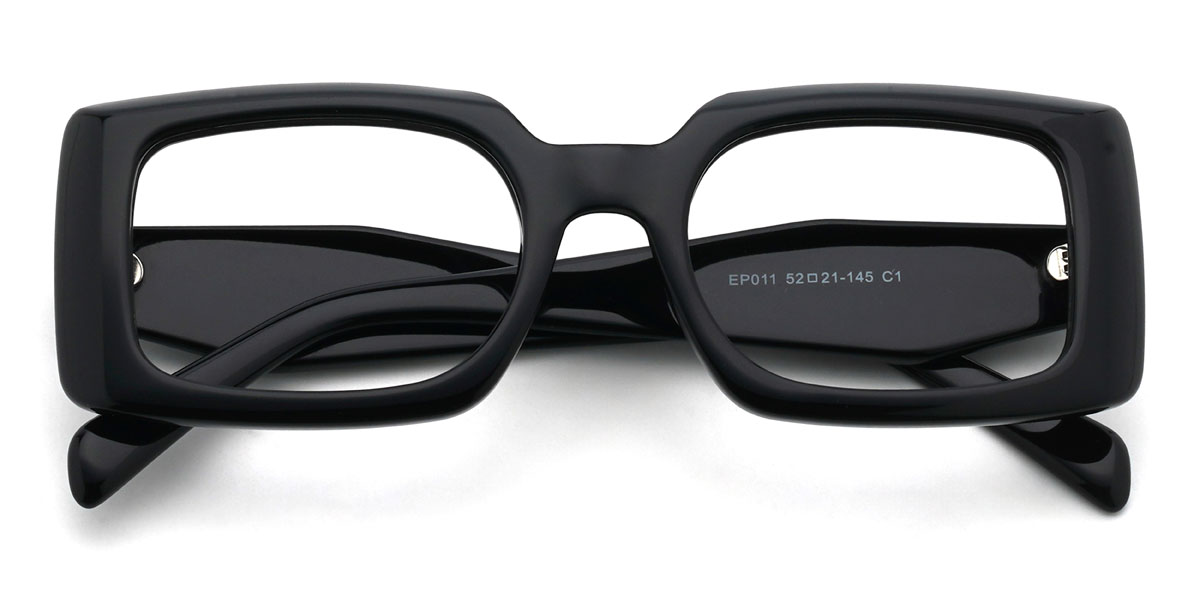 Black Justine Glasses - Rectangle Glasses