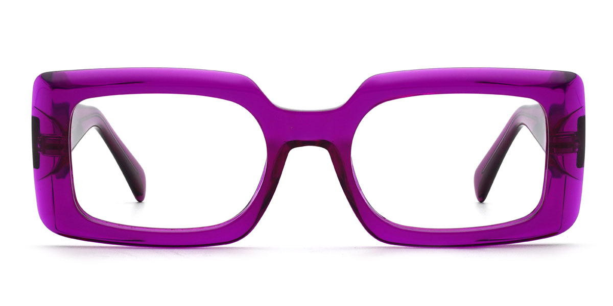 Purple Justine Glasses - Rectangle Glasses